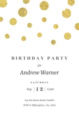 Stamped Dots - Birthday Invitation